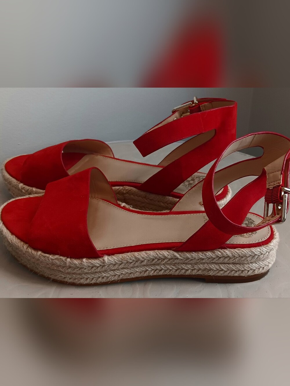 Vince Camuto Red Espadrille Sandals – Women’s Size 9